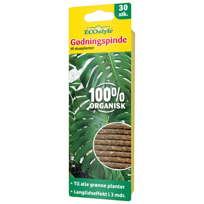 ECOstyle gødningspinde t/stueplanter 30 stk.
